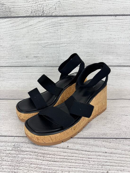 Steve Madden Shoes - Steve Madden NY Women's Black Strappy Wedge Sandals Size 8.5